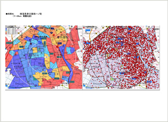 商圏地　埼玉県春日部市一ノ割(1～2商圏地図)